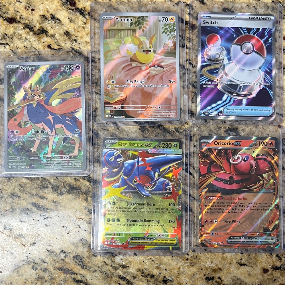 Pokemon Trading Cards lot of 5 New in protective sleeve